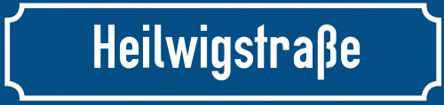 Straßenschild Heilwigstraße