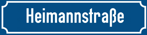 Straßenschild Heimannstraße