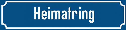 Straßenschild Heimatring