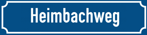 Straßenschild Heimbachweg zum kostenlosen Download