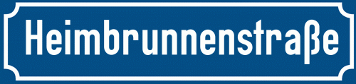 Straßenschild Heimbrunnenstraße zum kostenlosen Download