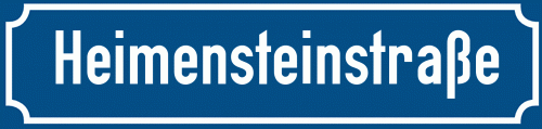Straßenschild Heimensteinstraße