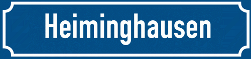 Straßenschild Heiminghausen