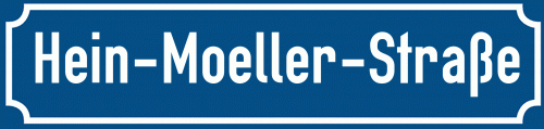 Straßenschild Hein-Moeller-Straße