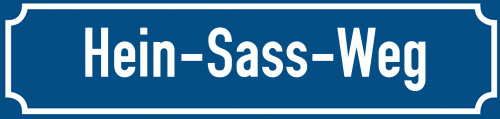 Straßenschild Hein-Sass-Weg