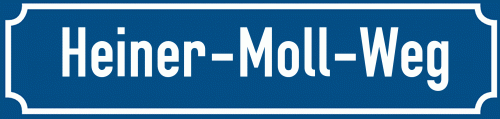 Straßenschild Heiner-Moll-Weg
