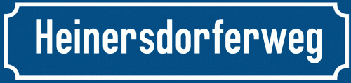 Straßenschild Heinersdorferweg