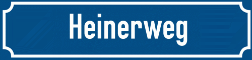 Straßenschild Heinerweg