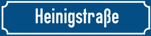 Straßenschild Heinigstraße