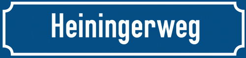 Straßenschild Heiningerweg