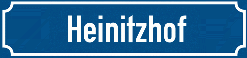 Straßenschild Heinitzhof