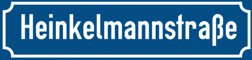 Straßenschild Heinkelmannstraße