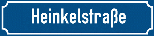 Straßenschild Heinkelstraße