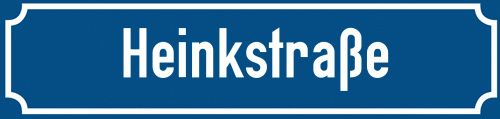 Straßenschild Heinkstraße