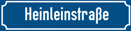 Straßenschild Heinleinstraße