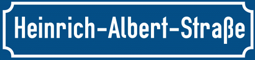 Straßenschild Heinrich-Albert-Straße