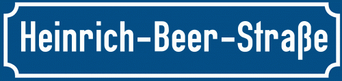 Straßenschild Heinrich-Beer-Straße