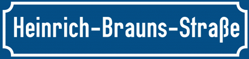 Straßenschild Heinrich-Brauns-Straße