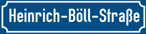 Straßenschild Heinrich-Böll-Straße