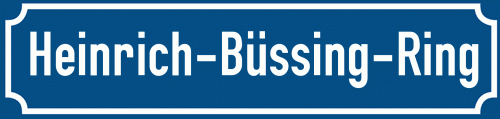 Straßenschild Heinrich-Büssing-Ring