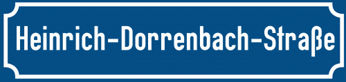 Straßenschild Heinrich-Dorrenbach-Straße