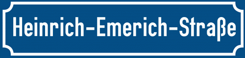 Straßenschild Heinrich-Emerich-Straße