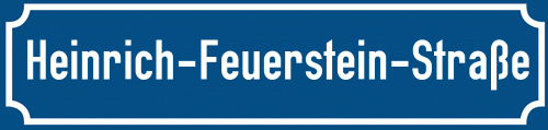 Straßenschild Heinrich-Feuerstein-Straße