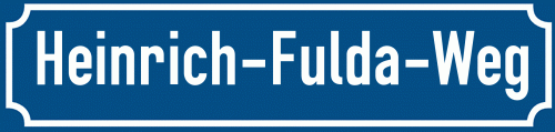 Straßenschild Heinrich-Fulda-Weg