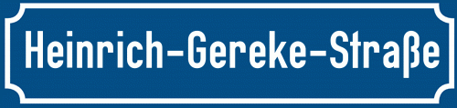 Straßenschild Heinrich-Gereke-Straße