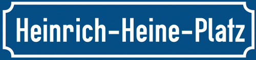 Straßenschild Heinrich-Heine-Platz
