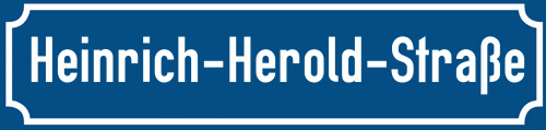 Straßenschild Heinrich-Herold-Straße