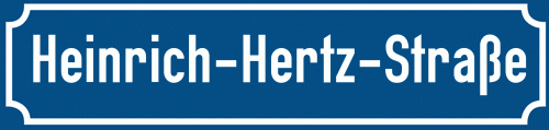 Straßenschild Heinrich-Hertz-Straße