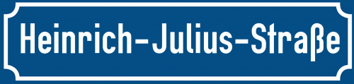 Straßenschild Heinrich-Julius-Straße