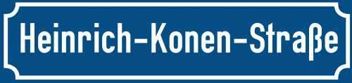 Straßenschild Heinrich-Konen-Straße