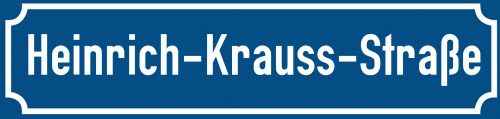 Straßenschild Heinrich-Krauss-Straße