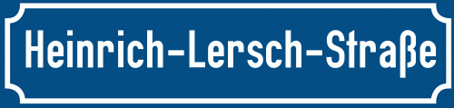 Straßenschild Heinrich-Lersch-Straße