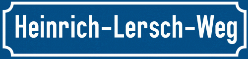 Straßenschild Heinrich-Lersch-Weg zum kostenlosen Download