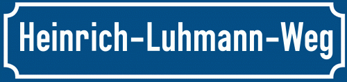 Straßenschild Heinrich-Luhmann-Weg