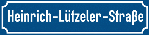 Straßenschild Heinrich-Lützeler-Straße