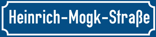 Straßenschild Heinrich-Mogk-Straße