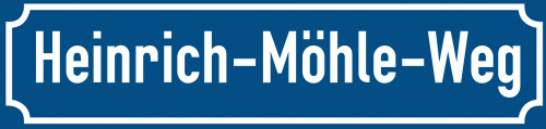 Straßenschild Heinrich-Möhle-Weg