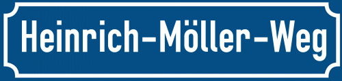 Straßenschild Heinrich-Möller-Weg