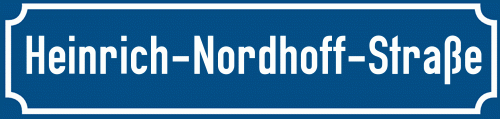 Straßenschild Heinrich-Nordhoff-Straße