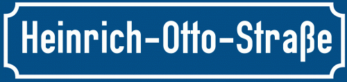 Straßenschild Heinrich-Otto-Straße