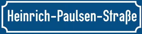 Straßenschild Heinrich-Paulsen-Straße