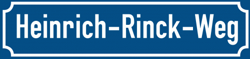 Straßenschild Heinrich-Rinck-Weg