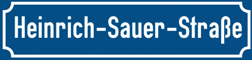 Straßenschild Heinrich-Sauer-Straße