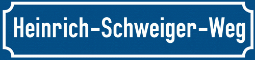 Straßenschild Heinrich-Schweiger-Weg