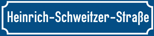 Straßenschild Heinrich-Schweitzer-Straße