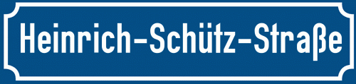 Straßenschild Heinrich-Schütz-Straße
